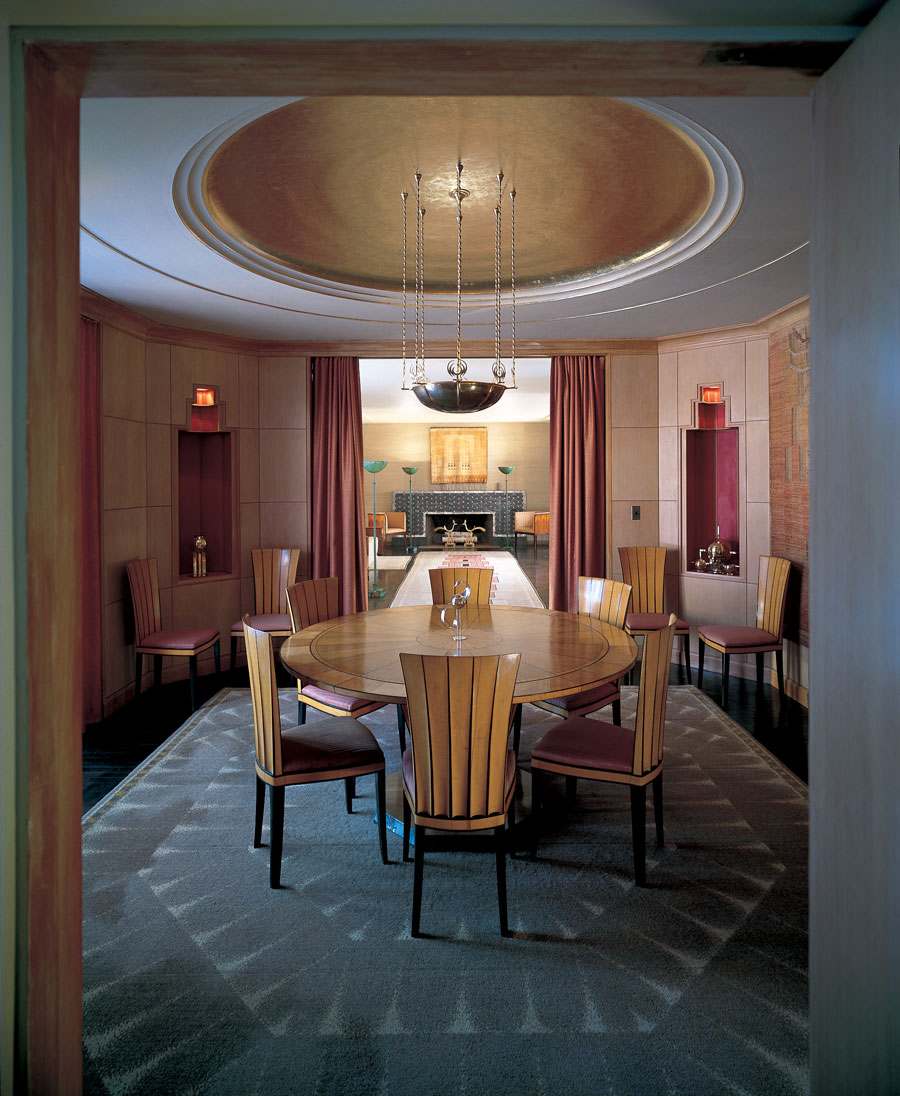  Saarinen House Dining Room, designed 1928; restored 1994. Photo by Balthazar Korab, (c) Cranbrook Art Museum.