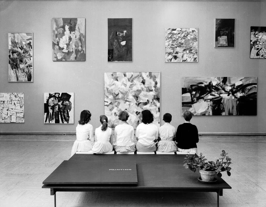 1957 Annual Exhibition of Student Work. Photograph by Harvey Croze. © Cranbrook Archives (AA2745)